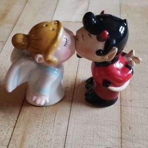 Salt & Pepper shakers, angel and devil
